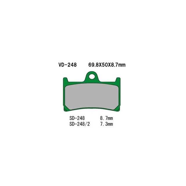 Klocki hamulcowe KH252/KH380 Vesrah | VD-248
