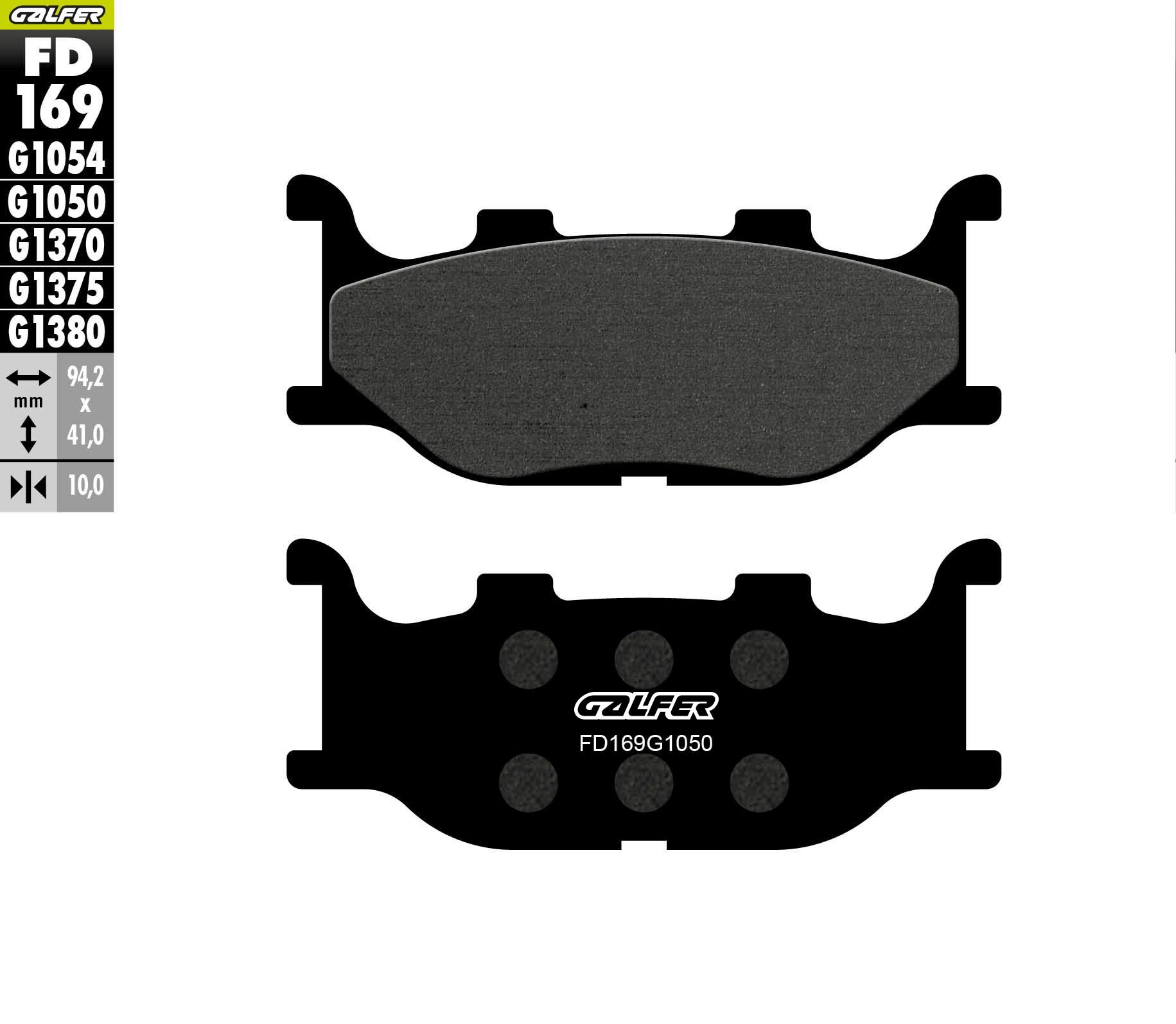 Klocki hamulcowe KH199 Półmetaliczne SCOOTER GALFER | FD169G1050