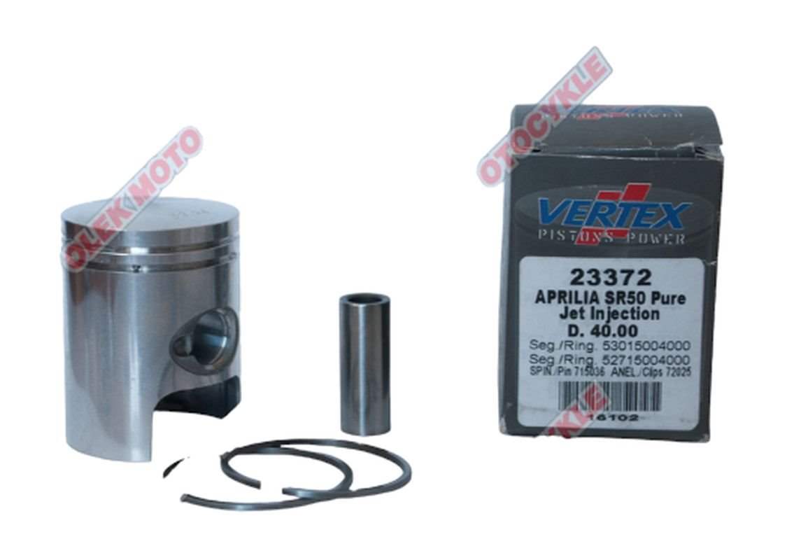Tłok Aprilia 50 SR50 40,60mm (+0,60mm) Vertex | 23372060