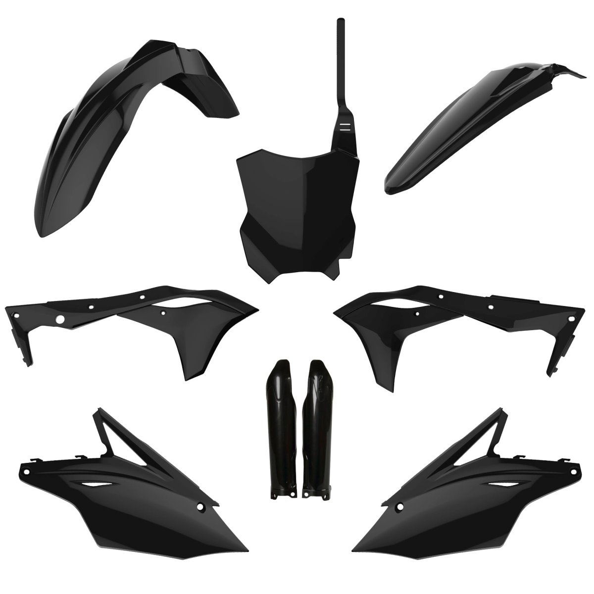 Komplet plastików Kawasaki KXF 250 czarny Polisport | 91491