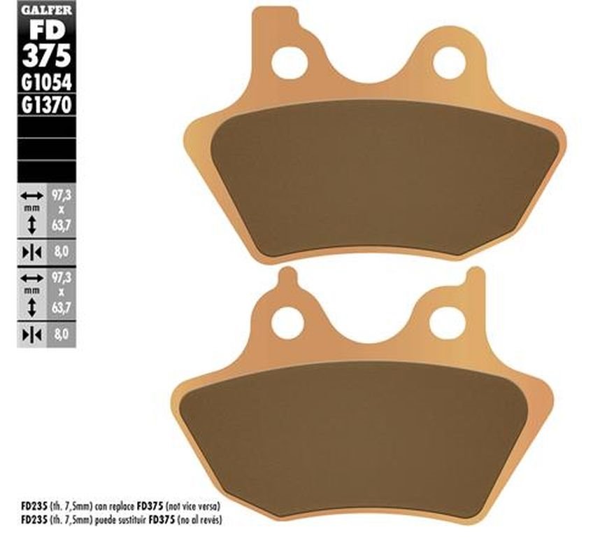 Klocki hamulcowe KH400 SPIEK METALICZNY Harley Davidson Galfer | FD375G1370