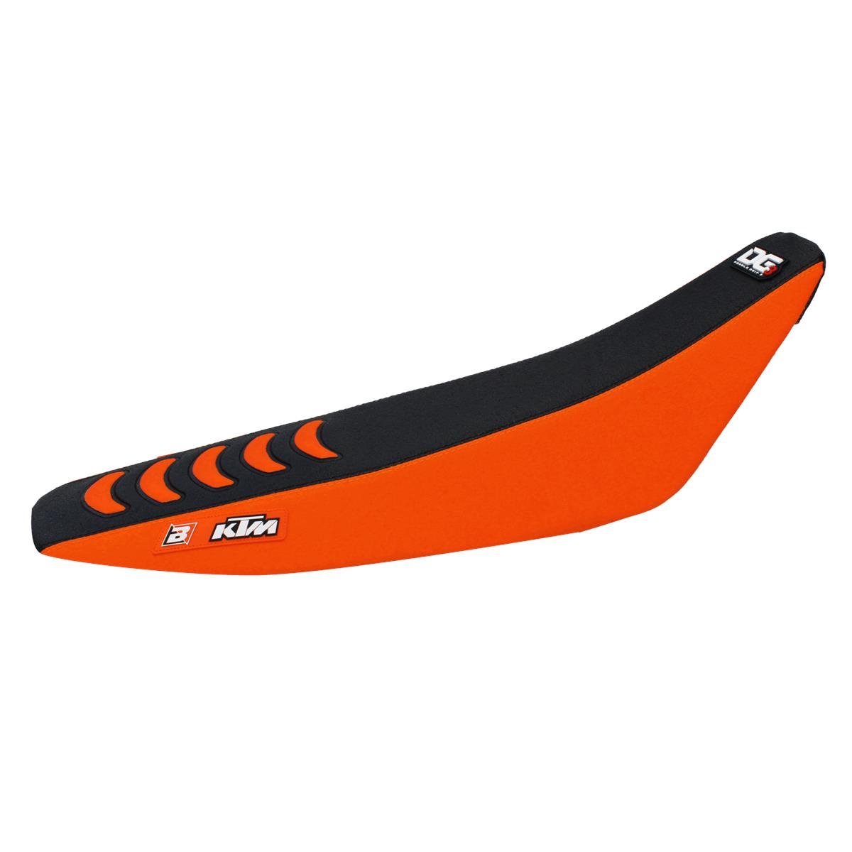 Pokrowiec na siedzenie KTM SX/SXF, EXC/EXCF DOUBLE GRIP3 czarny pomarańczowy Blackbird | E1518H