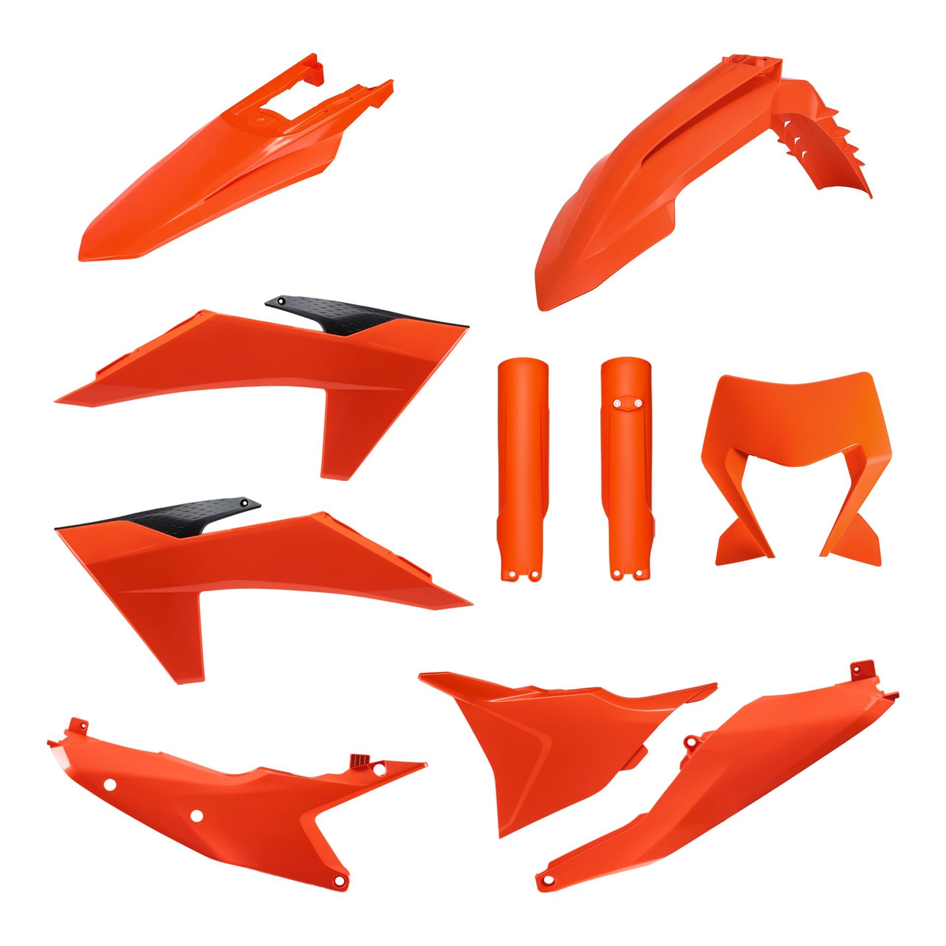 Komplet plastików FULL KIT KTM EXC/EXC-F/XC-W/XC-WF TBI Pomarańczowy Polisport | 91639