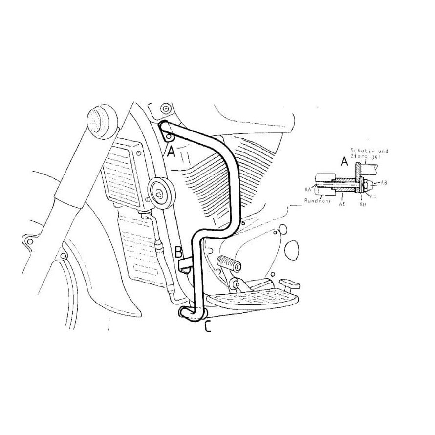 Gmole silnika Suzuki VL 1500 1998 - 2007 / C 1500 LC Intruder 2005-2007 Hepco Becker | 501312 00 02