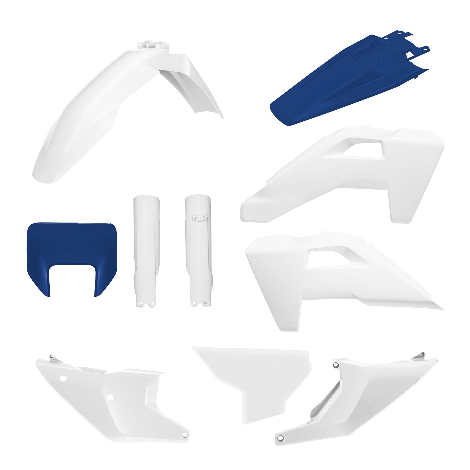Komplet Plastików Husqvarna TE/FE 2026 Biały Niebieski Polisport | 91660
