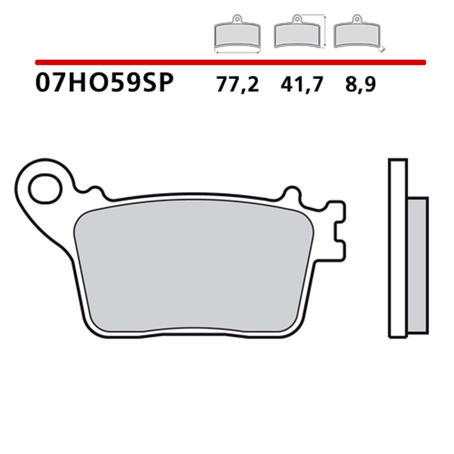 Klocki hamulcowe KH436 Road Sinter SP Brembo | 07HO59SP