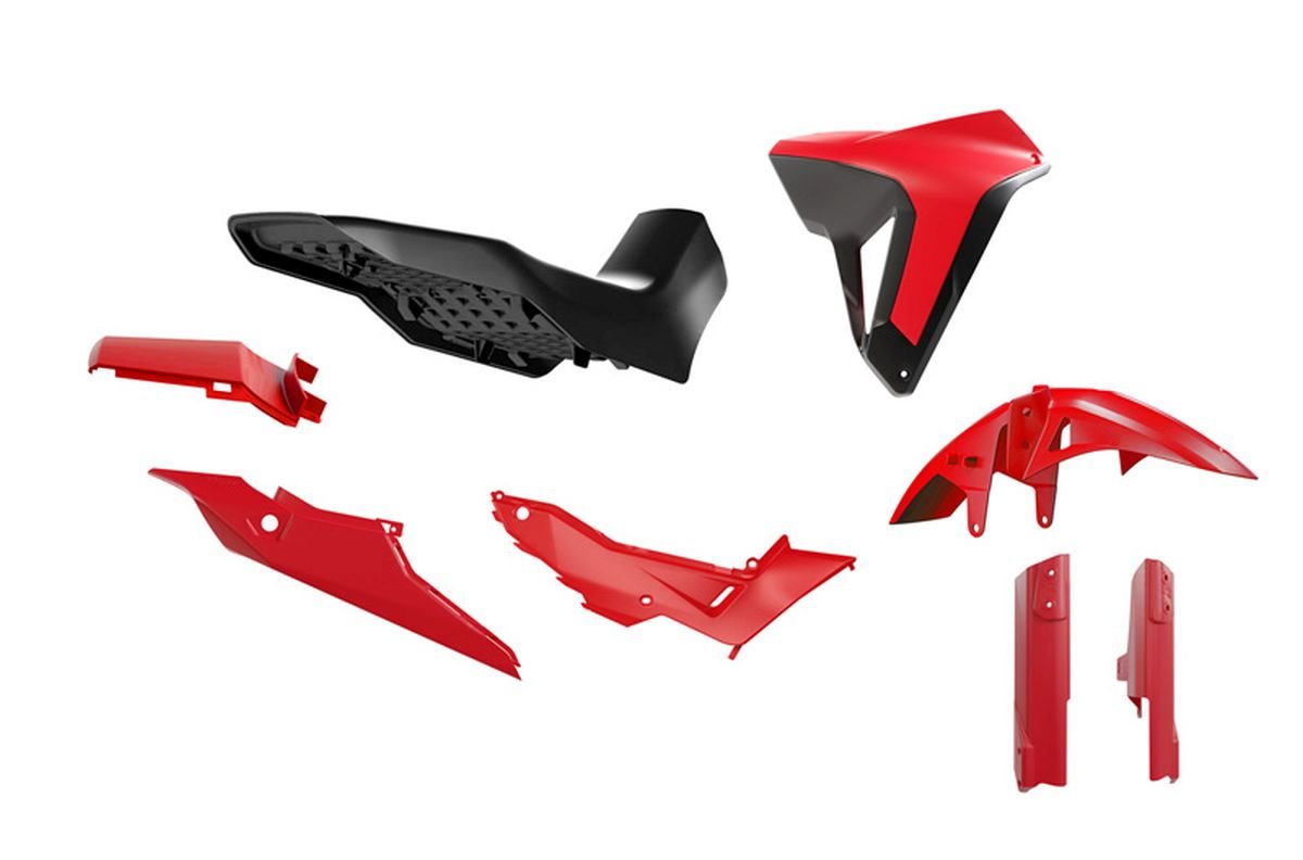 Komplet plastików z siedzeniem Revolution Honda XL 750 TRANSALP Czerwony/czarny Racetech | KITALP-RS0-024