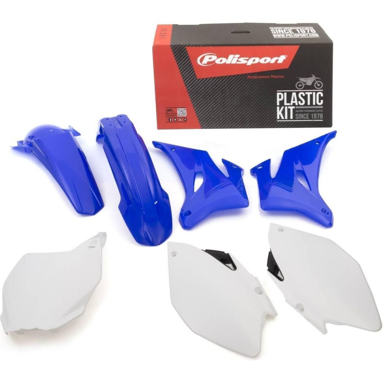 Komplet Plastików Yamaha YZ 250F, 450F Niebieski Biały Polisport | 90117