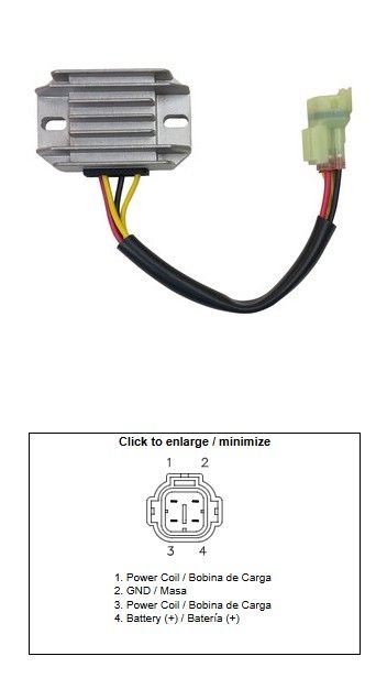 Regulator napięcia Suzuki RMZ 250, RMZ 450 (12A) DZE | 2618-01