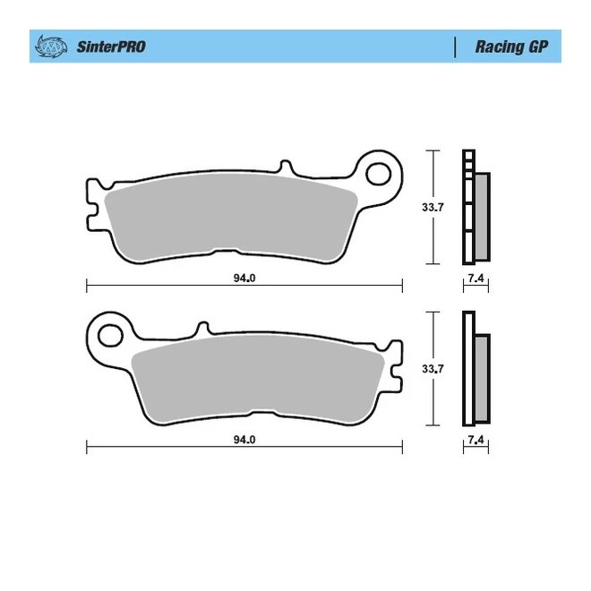 Klocki hamulcowe Sinter Metal SINTERPRO Series Racing GP Przód/Przednie KH755 Fantic XX 125, XEF/XXF 250/450, XEX 250, Yamaha YZ 250, WR/YZ 250F/450F, YZ 450FX Moto-Master | M099812