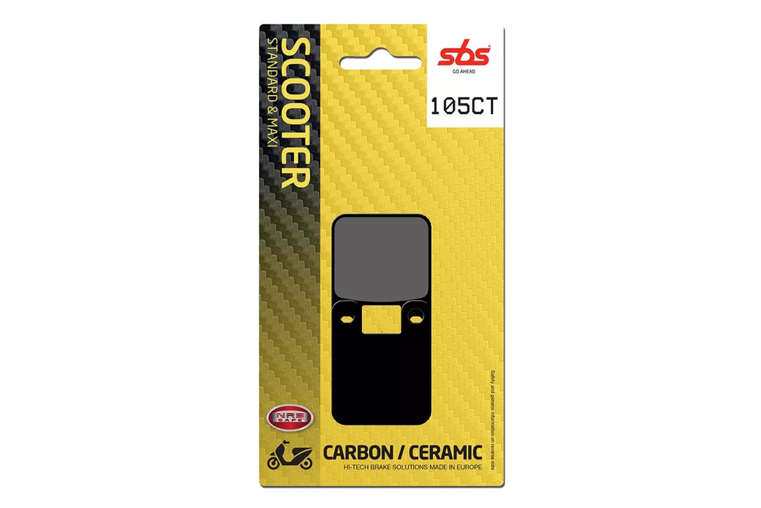 Klocki hamulcowe MAXI CARBON Yamaha DT50, TZR 50 Kolor Czarny CARBON TECH | 105CT