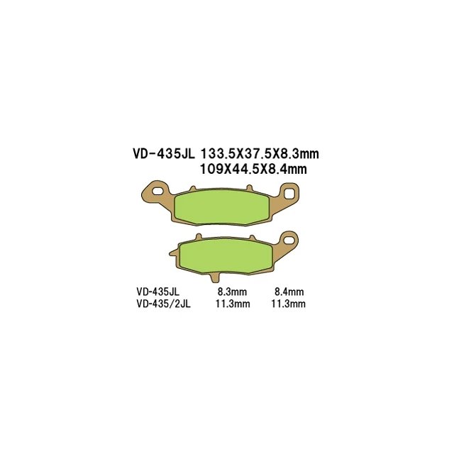Klocki hamulcowe KH231/KH259 SPIEK METALICZNY ZŁOTE Vesrah | VD-435JL