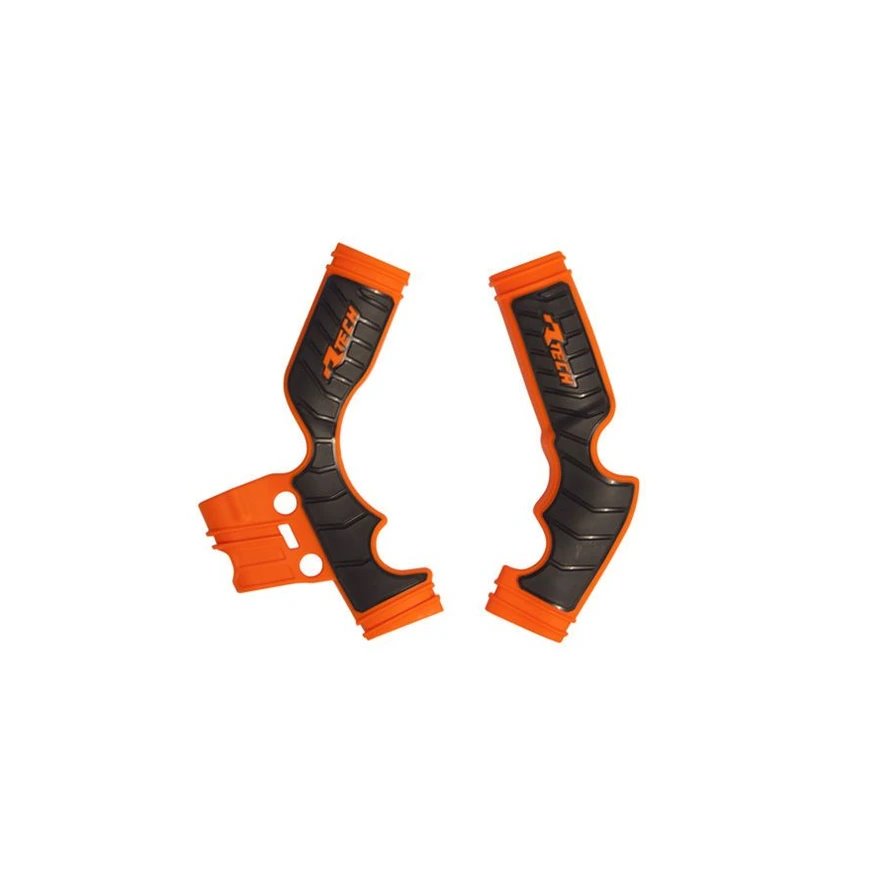 Osłony ramy (komplet) Bi-material Super Grip KTM SX 65 Pomarańczowy/Czarny Racetech | PRTKTMARNR4