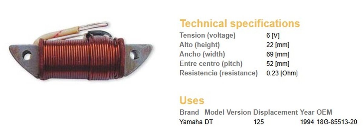 Cewka uzwojenia wzbudzająca zapłon Yamaha DT 125R | 1202-01