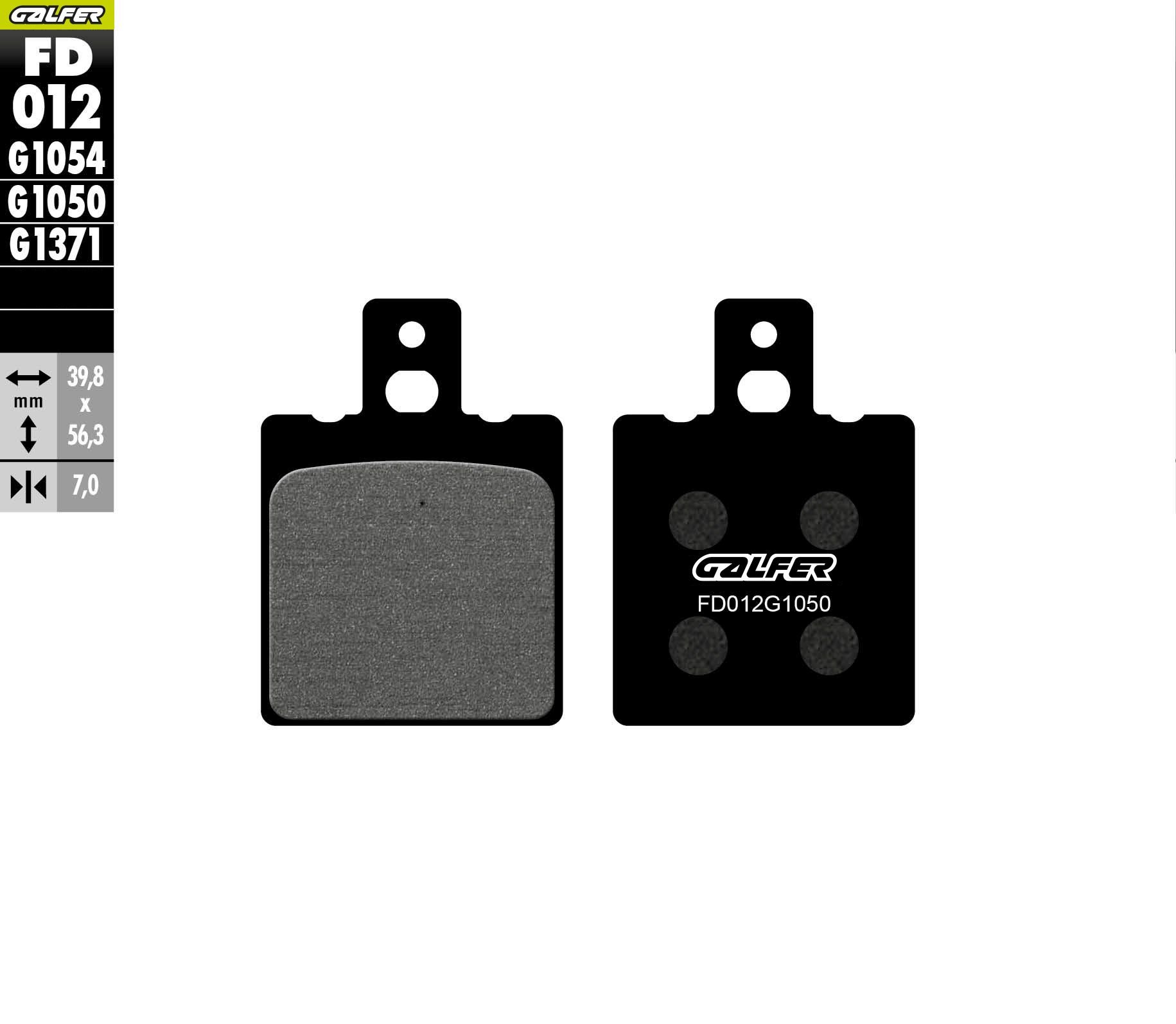 Klocki hamulcowe półmetaliczne (SCOOTER) Galfer | FD012G1050
