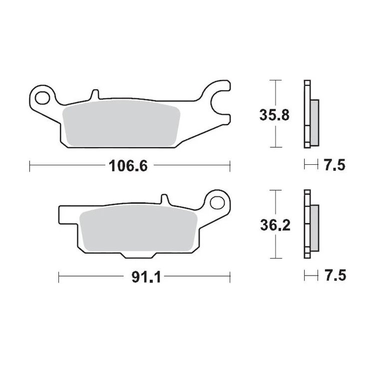 Klocki hamulcowe KH443 Sinter Metal SINTERPRO Racing Yamaha YFM 700 Grizzly Przód Moto-Master | M096011