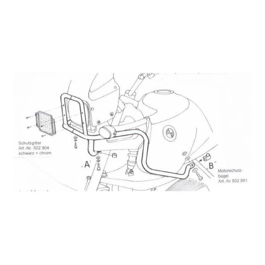Gmole górne (zbiornika) BMW R 850 GS 1998-2000 / R 1100 GS 1994-1999 Hepco Becker | 502903 00 02