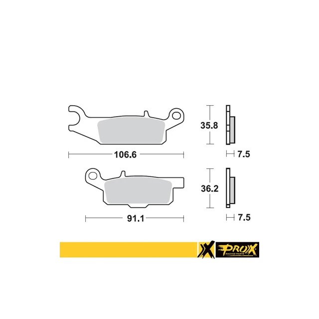 Klocki hamulcowe KH444 Yamaha YFM 550 GRIZZLY, YFM 700 GRIZZLY Przód Prawy ProX | 37.265102