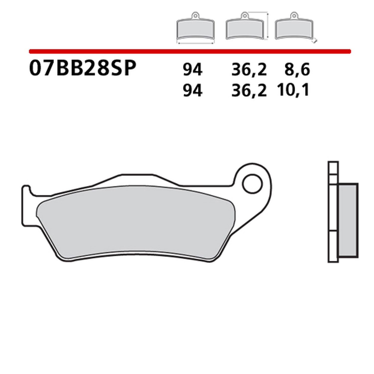 Klocki hamulcowe KH363 Road Sinter SP Brembo | 07BB28SP