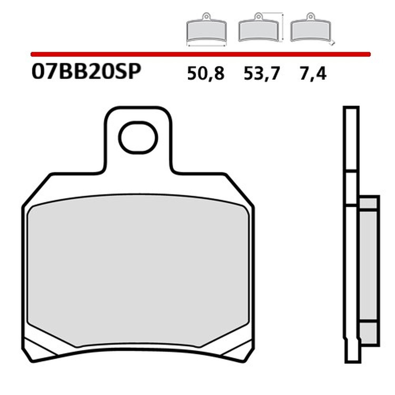 Klocki hamulcowe KH266 Road Sinter SP Brembo | 07BB20SP
