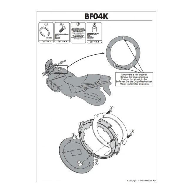 Mocowanie adapter tanklock Kawasaki Kappa | BF04K