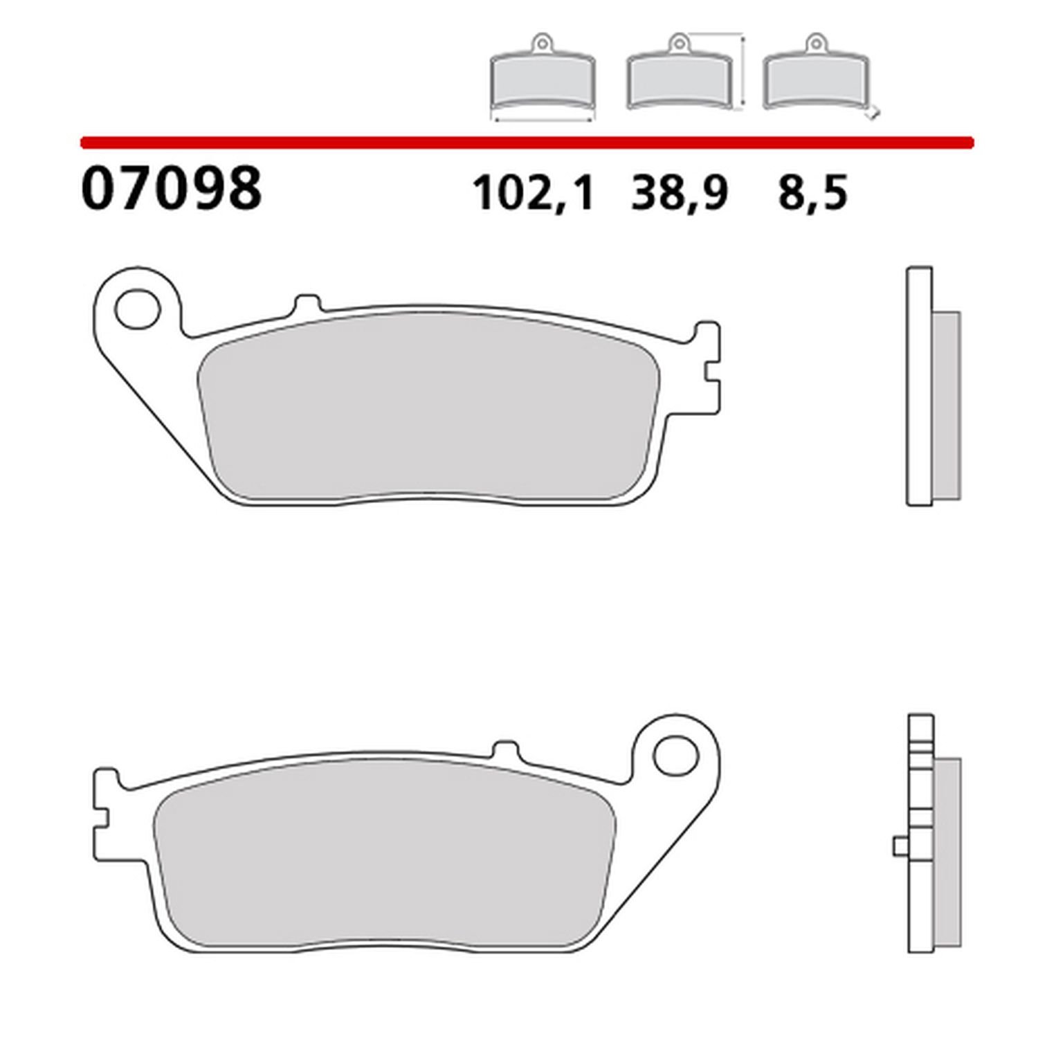 Klocki hamulcowe KH608 Road/Scooter Carbon Ceramic CC Brembo | 07098