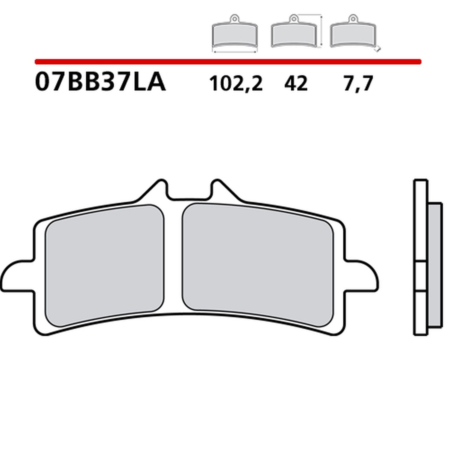 Klocki hamulcowe KH447 Road Sinter LA Brembo | 07BB37LA