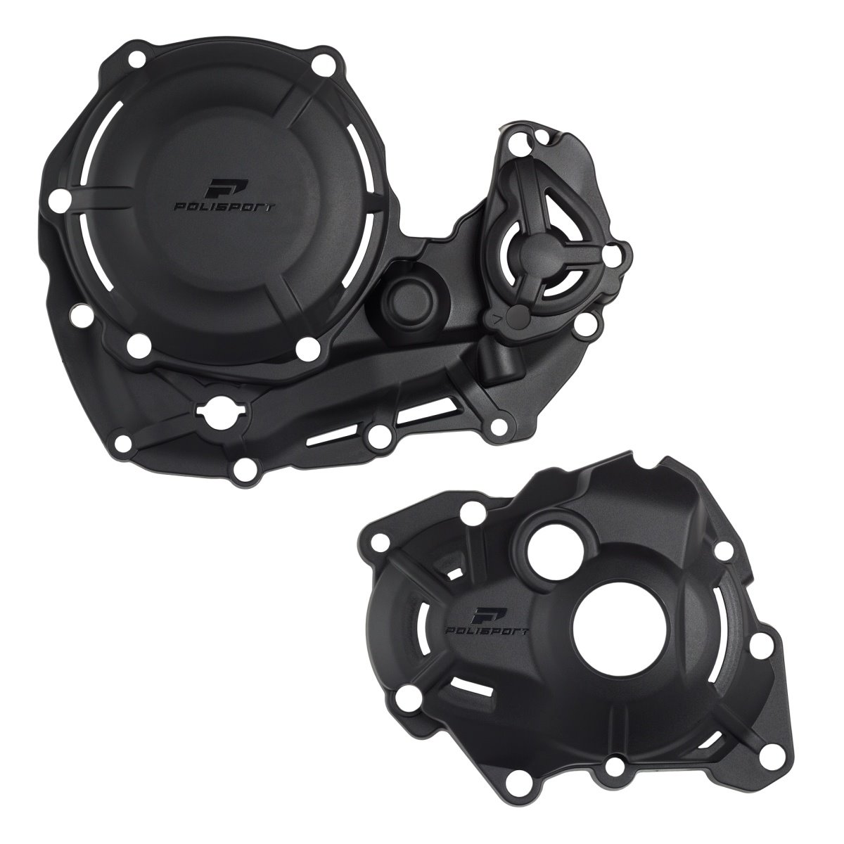 Zestaw osłon pokrywy alternatora, sprzęgła i pompy wody Yamaha YZ 450F, WR 450F czarny Polisport | 91347