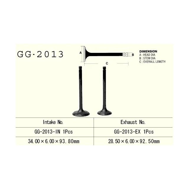Zawór ssący Yamaha YFM 250, TW 200, XT 225, TTR 230 Vesrah | GG-2013-IN