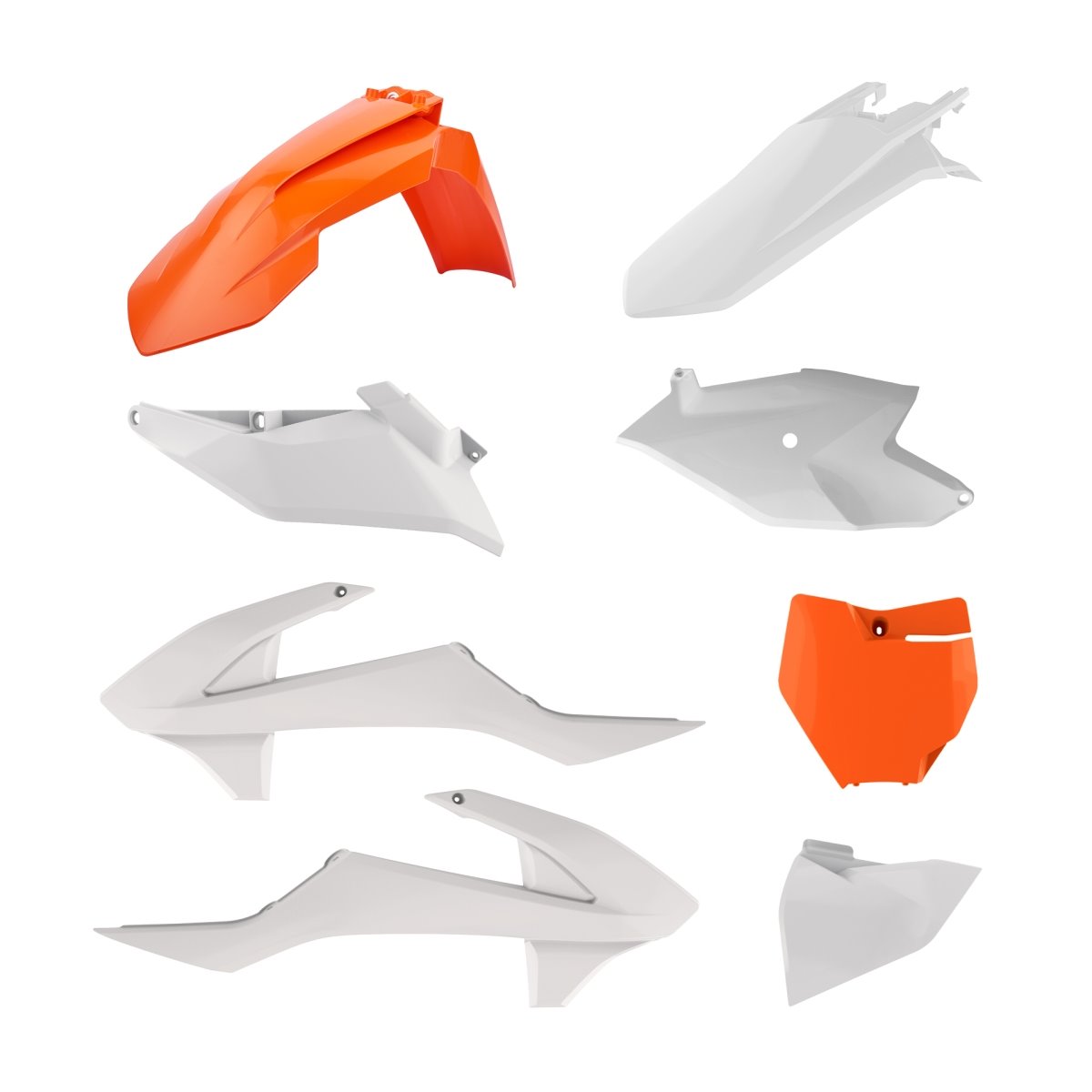 Komplet plastików KTM SX 85 OEM biały pomarańczowy Polisport | 91369