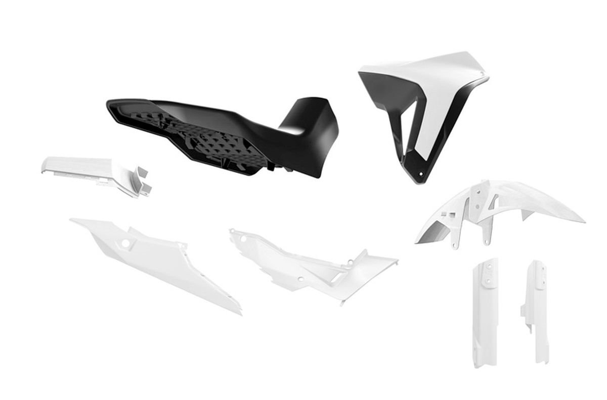 Komplet plastików z siedzeniem Revolution Honda XL 750 TRANSALP Biały/czarny Racetech | KITALP-BN0-024