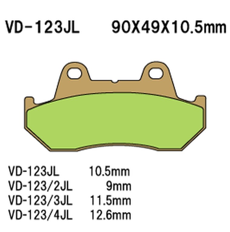 Klocki hamulcowe KH69 SPIEK METALICZNY ZŁOTE Vesrah | VD-123JL