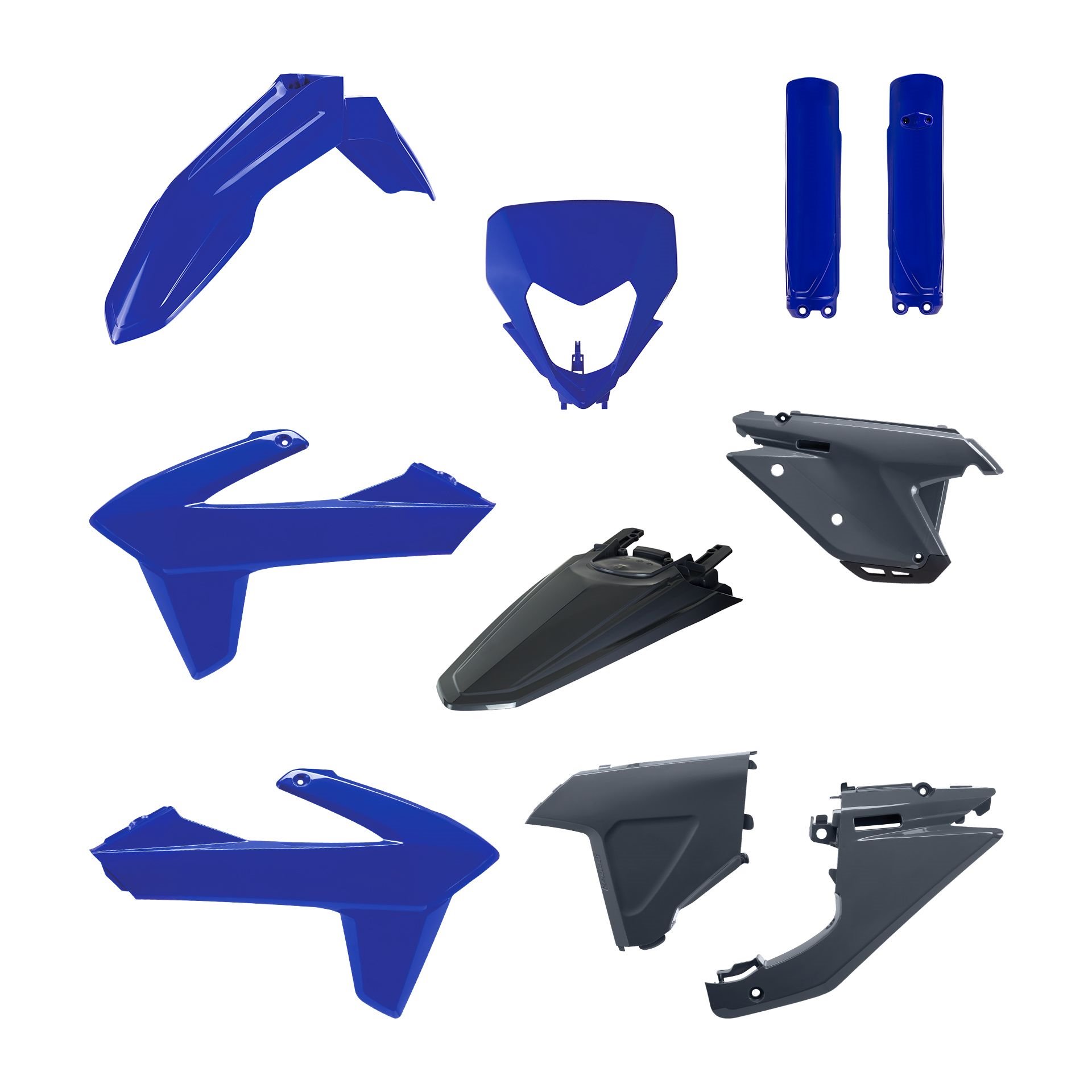 Komplet plastików FULL KIT Sherco SE/SEF Niebieski Szary Czarny Polisport | 91622