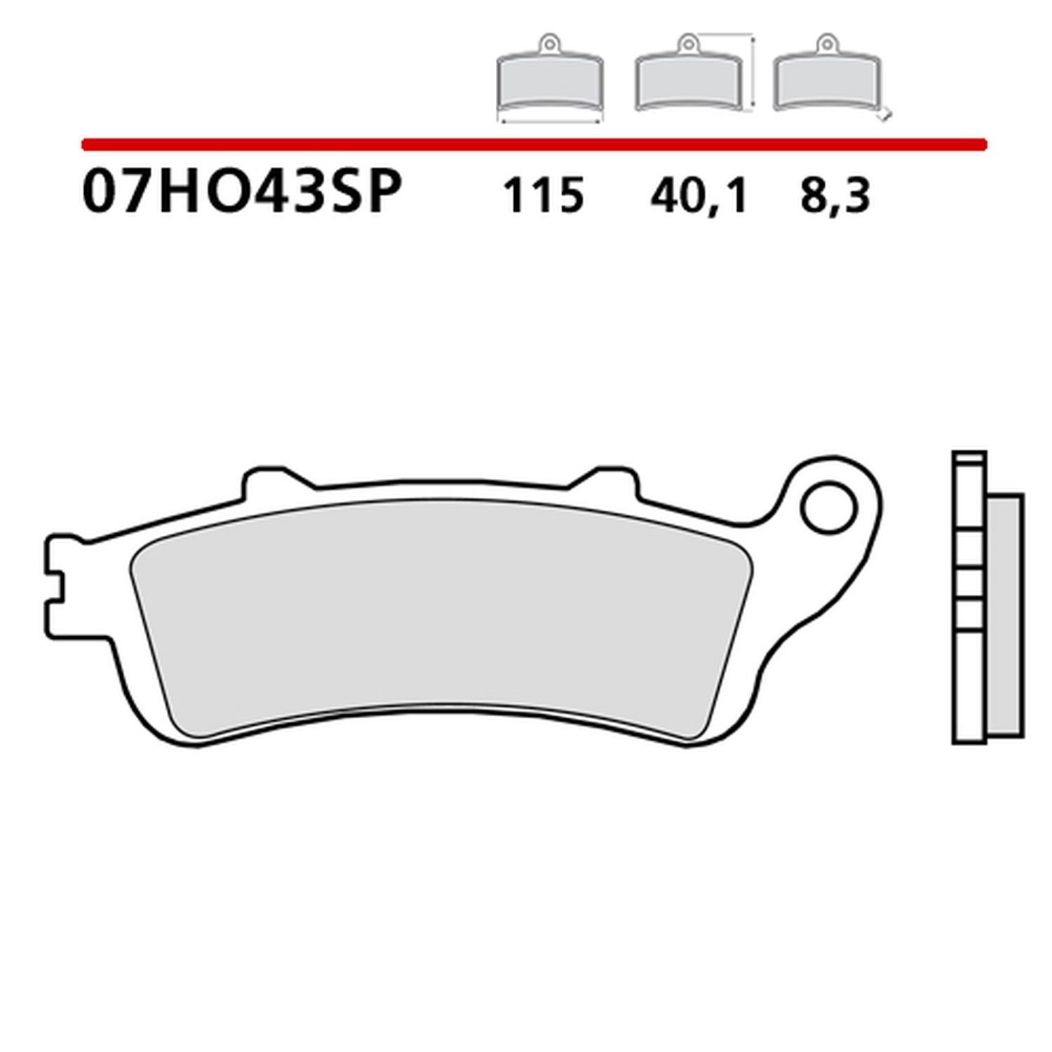 Klocki hamulcowe KH261/KH281 Road Sinter SP ECE R90 Brembo | 07HO43SP