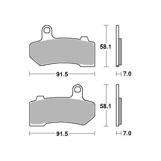 Klocki hamulcowe KH409 STREET EXCEL SINTER Harley Davidson Road King, Electra, Road Glide, V-ROD PRZÓD-TYŁ | 830H.HS