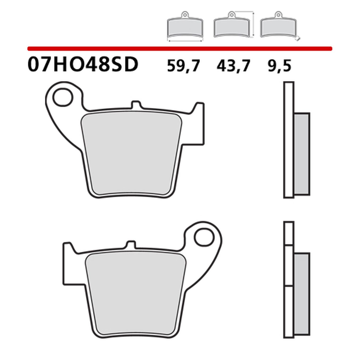 Klocki hamulcowe KH346 SINTER SD (ECE R90) Brembo | 07HO48SD