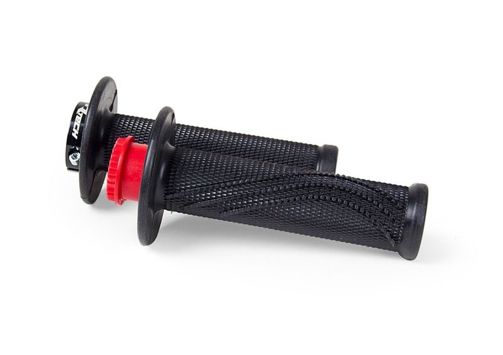 Manetki R20 Lock-On 22+25mm czarne + 3 adaptery rolgażu do motocykli Beta RACETECH | MPRNRBETA20