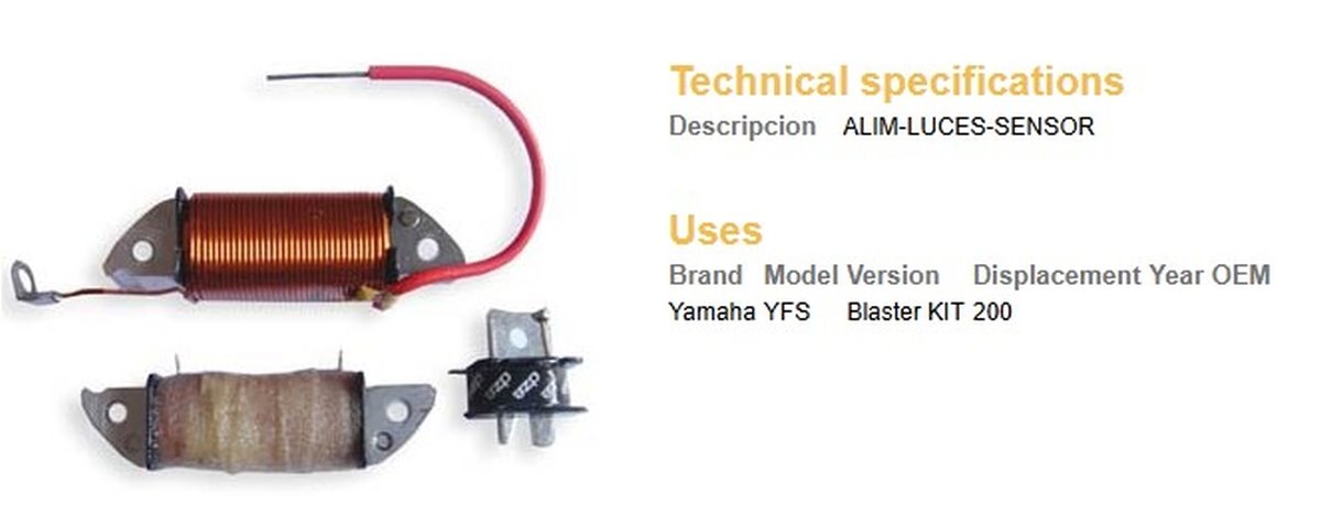 Cewka wzbudzenia + impulsator Yamaha YFS 200 Blaster | 10035-01