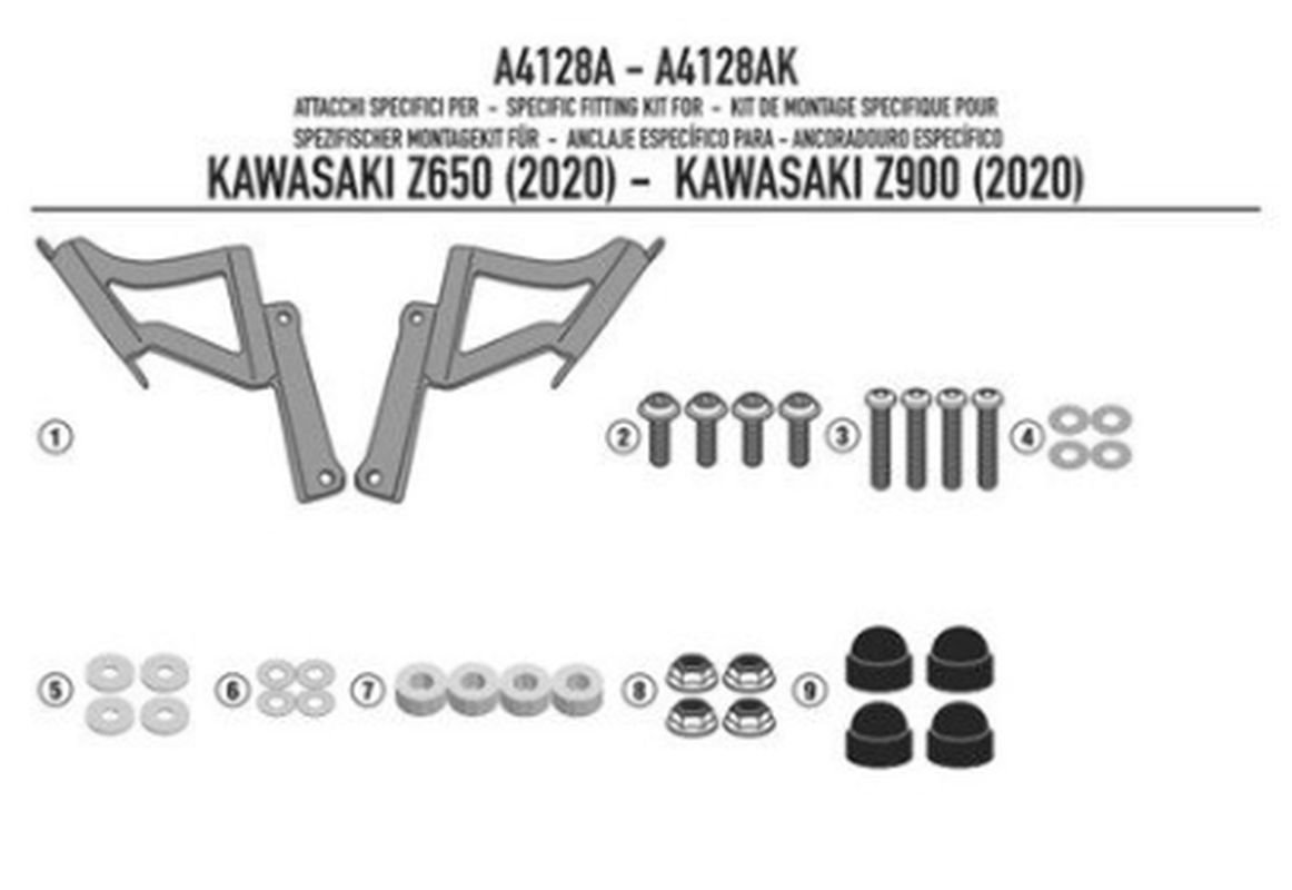 Mocowanie szyby Kappa Kawasaki Z 900 20 | A4128AK