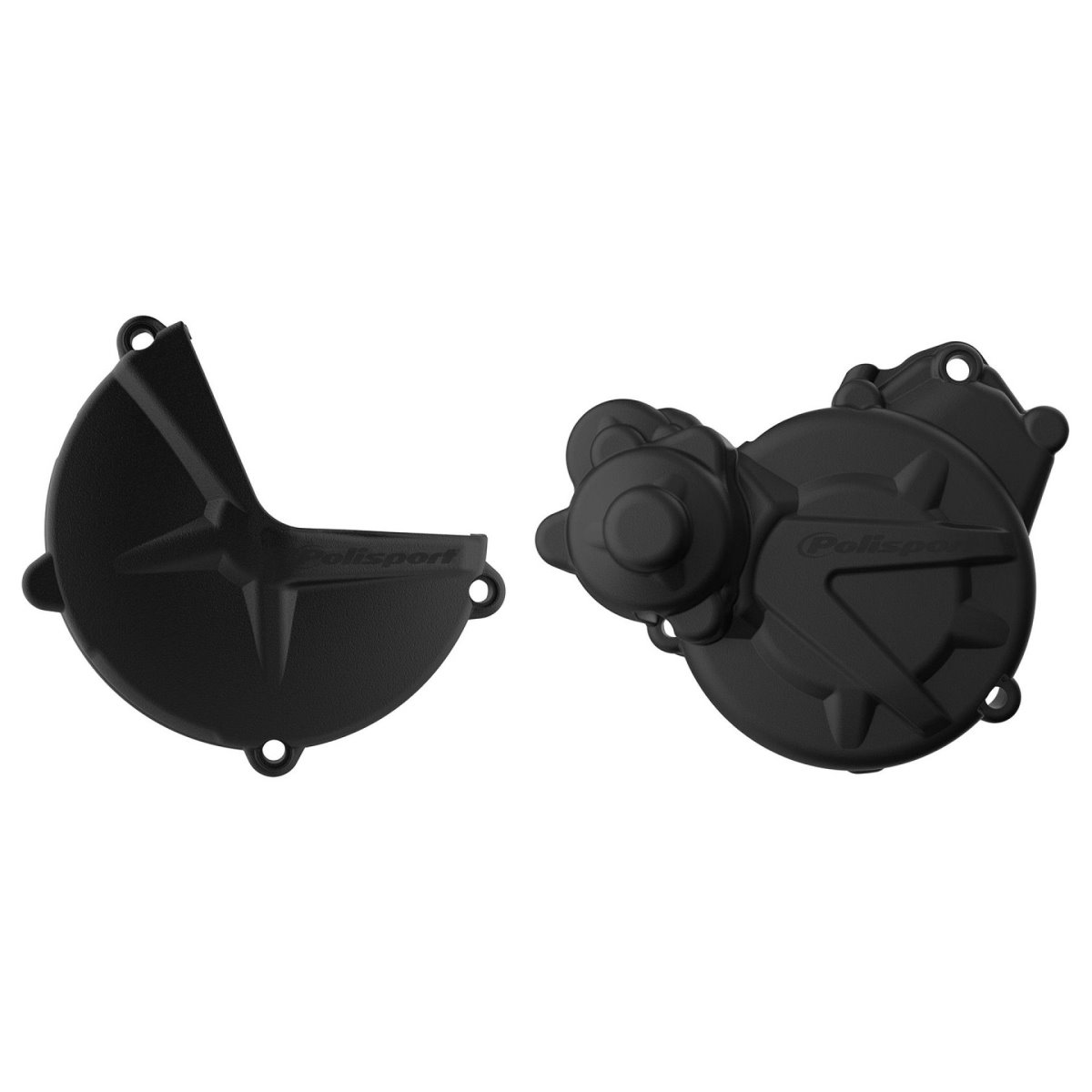 Zestaw osłon pokryw alternatora i sprzęgła GAS GAS EC/XC 250/300 czarny Polisport | 91002