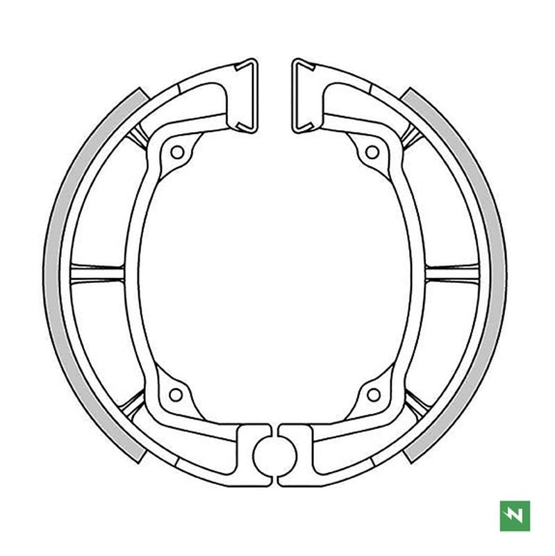 Szczęki hamulcowe przód Kawasaki KDX 250, KL 250, KLF 220, 185 Bayou, 250 Bayou, KLT 200/250, KX 250, 420 (140X28mm) Newfren | GF1237