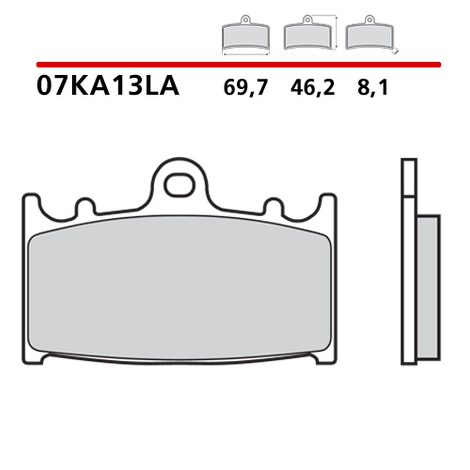 Klocki hamulcowe KH158 Road Sinter LA ECE R90 Brembo | 07KA13LA