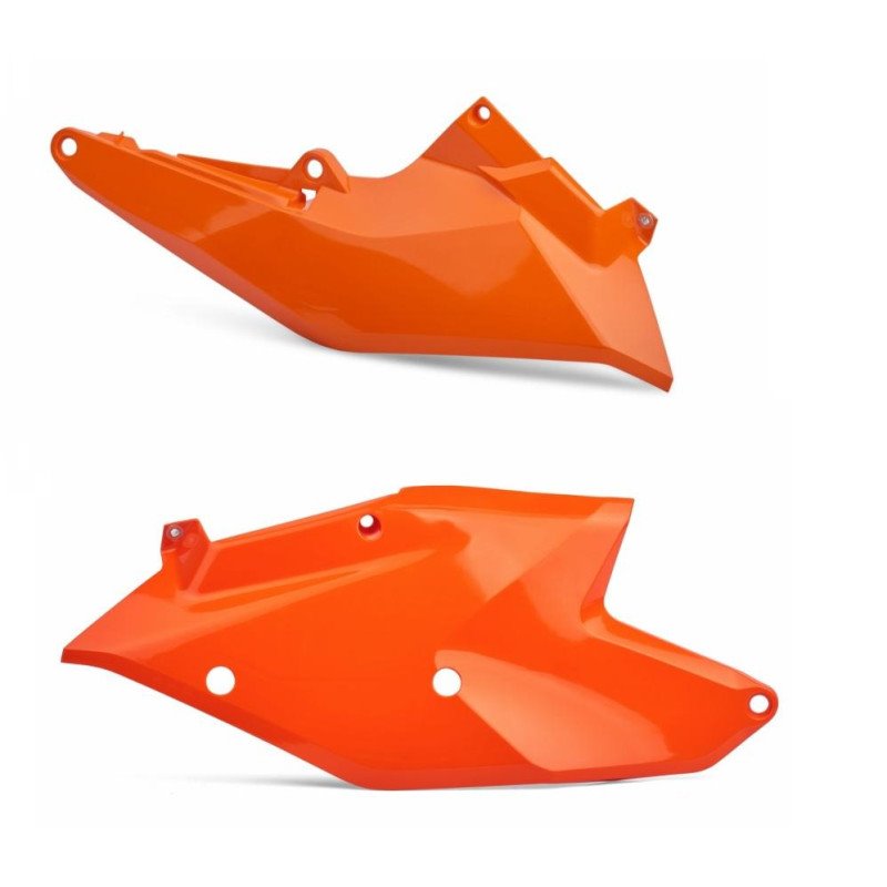 Boczki tylne KTM SX/SXF, EXC/EXCF Kolor pomarańczowy (obie strony) Polisport | 8604900001