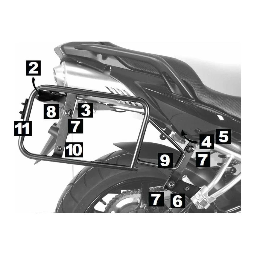 Stelaż kufrów bocznych Lock it Yamaha FZ 6 / Fazer 2007 - 2009 Hepco Becker | 6504521 00 09