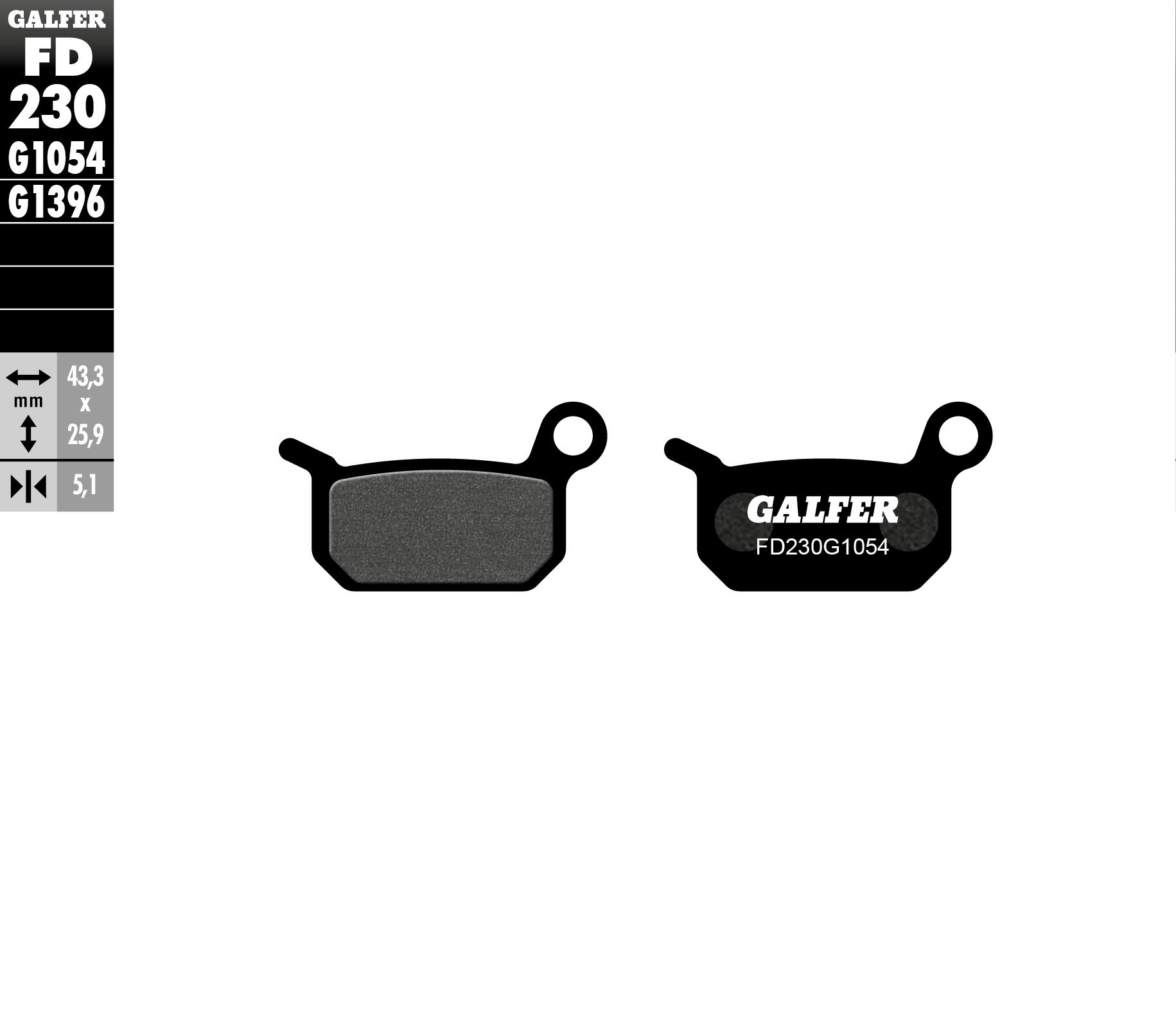Klocki hamulcowe KH325 Półmetaliczne Galfer | FD230G1054