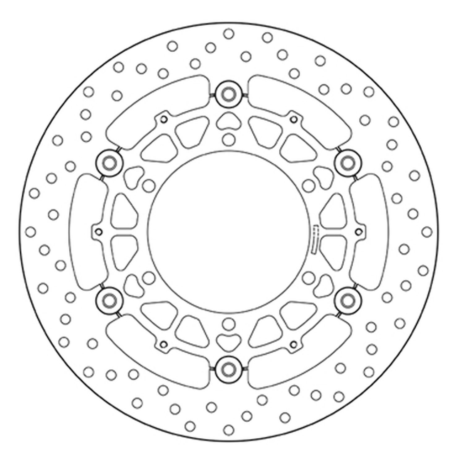 Tarcza hamulcowa przód pływająca BMW K1, K 100 RS, K 1100 LT, K 1100 RS, R 1100 R/RS/RT, R 850 R/RT (305X118X5MM) (6X9MM) Brembo | 78B40846