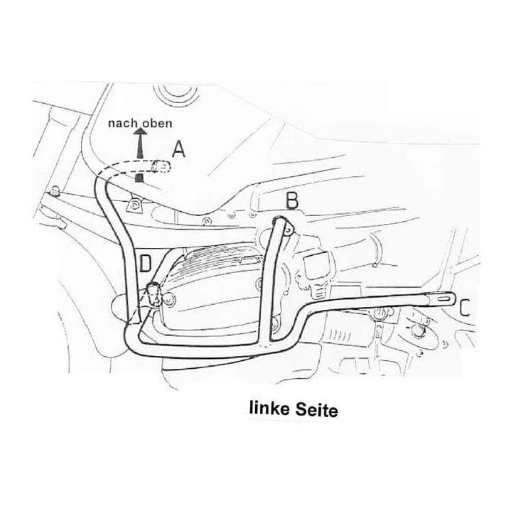 Gmole silnika BMW R 850 GS 1998-2000 / R 1100 GS 1994 - 2000 Hepco Becker | 502901 00 09