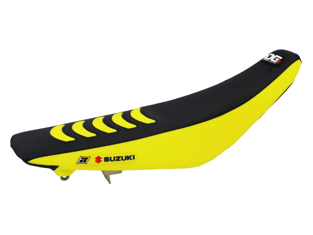 Pokrowiec / Poszycie na siedzenie Suzuki RM 125/250 Double Grip 3 Czarny Żółty Blackbird | E1318H