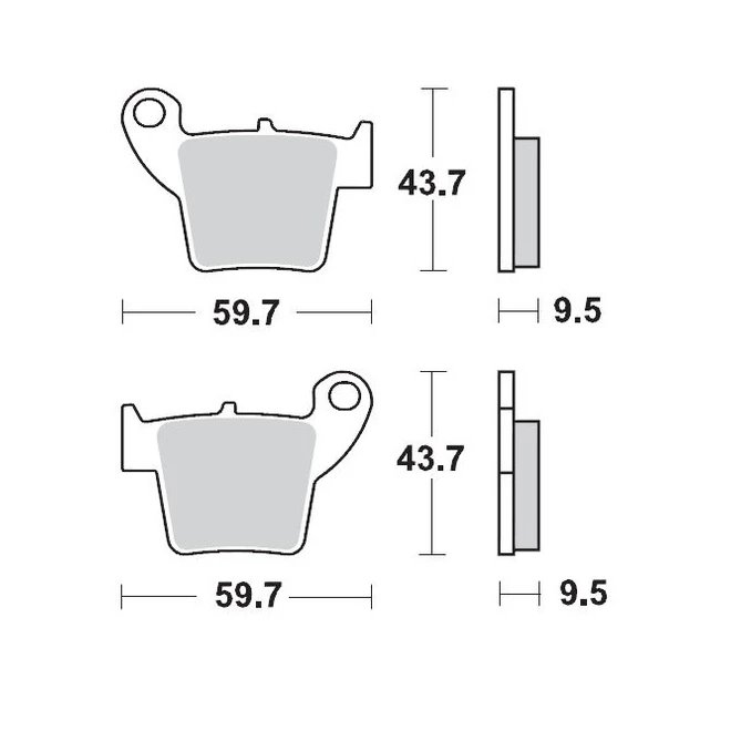 Klocki hamulcowe KH346 Nitro Racing Sinter Metal Soft: 22 (Nitro Sport) Honda CR 125-250, CRF 450 Moto-Master | M094322