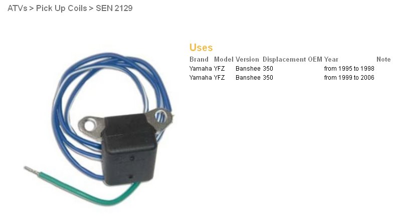 Impulsator Yamaha YFZ350 BANSHEE DZE | 2129-01